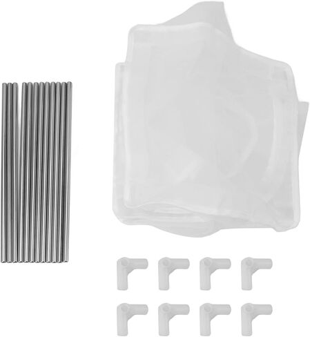 قفص شبكي أبيض يطير مع أنابيب من الفولاذ المقاوم للصدأ، 100 شبكة نايلون قابلة للفصل في الهواء الطلق قفص مراقبة الذبابة لتربية الفقس in Kuwait