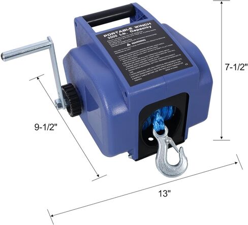 12v 3500lbs Trailer Winch,Reversible Electric Winch, for Boats Up to 5000 .,with Synthetic Rope,with Extra Pulley in Kuwait