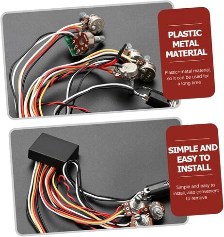 Kisangel Active Bass Circuit Wiring Harness GU244 Preamp for Electric Bass Guitar Pickup Replacement Accessories in Saudi Arabia