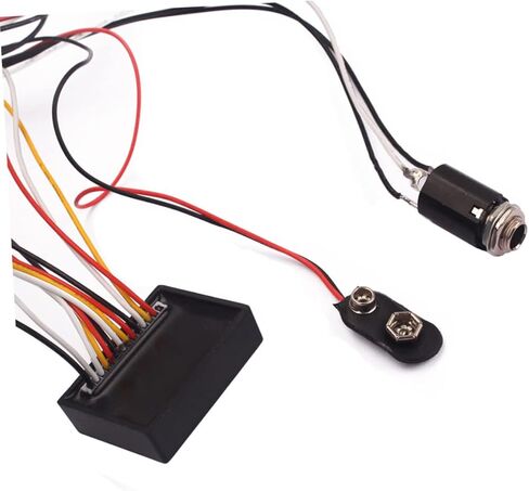 مجموعة لاقط أسلاك الجيتار النشطة 3 نطاقات معادل EQ Preamp Circuit للباس الكهربائي تتضمن الكابلات والملحقات in Saudi Arabia