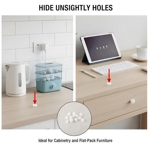 500 PCS 3/16 Inch Plastic Hole Plugs, 5 mm White Round Button Shelf Hole Plugs, Cabinet Cupboard Shelves Furniture Peg Pin Nail Screw Drilling Holes Covers Caps in Saudi Arabia