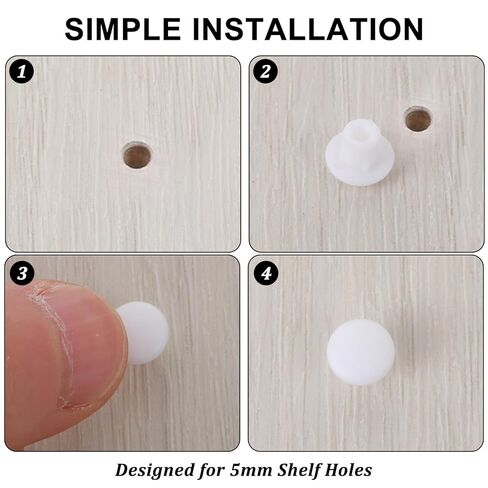 500 PCS 3/16 Inch Plastic Hole Plugs, 5 mm White Round Button Shelf Hole Plugs, Cabinet Cupboard Shelves Furniture Peg Pin Nail Screw Drilling Holes Covers Caps in Saudi Arabia