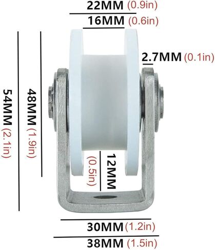 Track Wheel, Groove Track Wheel,Sliding Door Roller,Heavy Duty Casters 304 Stainless Steel 2 Pcs in Saudi Arabia