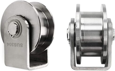 Track Wheel, 2 Sliding Furniture Gate Wheels H-Type Groove 304 Stainless Steel Wheel Roller(68mm/2.7in) in Saudi Arabia