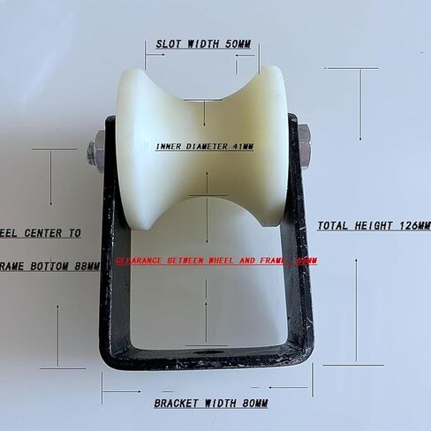 Track Wheel, 50 Round Tube Pulley Bearing Roller Plastic U-Shaped Track Wheel in Saudi Arabia