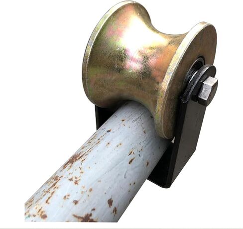 Track Wheel, 4 Inch U-Shaped Steel Pipe Track Wheel Wide Groove Load Pulley Large Arc Guide 1 Piece in Saudi Arabia