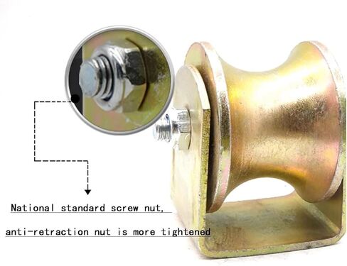 Track Wheel, 4 Inch U-Shaped Steel Pipe Track Wheel Wide Groove Load Pulley Large Arc Guide 1 Piece in Saudi Arabia