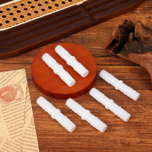 6 Pcs 1/2" x 1/2" Barbed Hose Fittings Plastic Hose Barb Fitting Barbed Splicer Mender Joint Adapter Union Fitting for Aquarium Household Fuel Gas Liquid Air Repair in Saudi Arabia