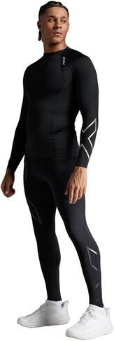 2XU Mens Ignition Comp Long Sleeve Medium Black/Silver in Saudi Arabia