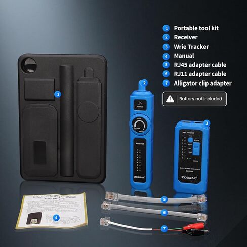 جهاز تتبع الأسلاك، جهاز اختبار كابل الشبكة مع وظيفة الاستيقاظ التلقائي - تحديد الموقع والاختبار والنغمة في خطوة واحدة آمنة لتتبع مفاتيح POE، مضاد للتداخل، للاستمرارية، خريطة الأسلاك، مفتوح/قصير، طويل الأمد in Kuwait