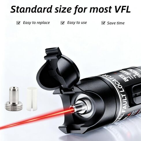 20 قطعة من قطع غيار محدد موقع الأعطال البصرية من الألياف الضوئية - 10 كم أنبوب أساسي من السيراميك البصري من الألياف و10 رؤوس معدنية موصلات مناسبة لاختبار كابل شبكة عداد الضوء in Kuwait