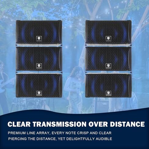 نظام PA احترافي 18 بوصة 8000 واط P.M.P.O يعمل بنظام ستيريو، مجموعة نظام مصفوفة الخط مع مضخم صوت، قراءة محرك أقراص بلوتوث/USB/بطاقة SD/جهاز تحكم عن بعد لـ DJ، الأداء، الحفلات المنزلية الخارجية، الأحداث in Kuwait