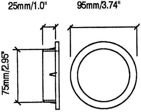 Penn ELCOM M1533 3" Port Trim Rings-Heavy Duty Plastic (2 Pack) in Kuwait