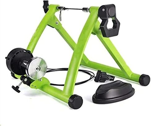 Portable Bike Trainer Stand Indoor Bike Trainer Stand Bicycle Riding Exercise Machine with Magnetic Flywheel and 6 Variable Speed Level Green in Saudi Arabia