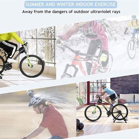 Bike Trainer Stand Portable Indoor Exercise Bicycle Trainer Magnetic Flywheel Stationary Bike Resistance Trainers for Road Mountain Bikes (Blue) in Saudi Arabia