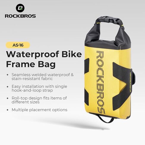 ROCKBROS Bike Frame Bag Waterproof Bicycle Storage Bag 1L Under Top Tube Fits for MTB Mountain Road Bike Accessories in Saudi Arabia