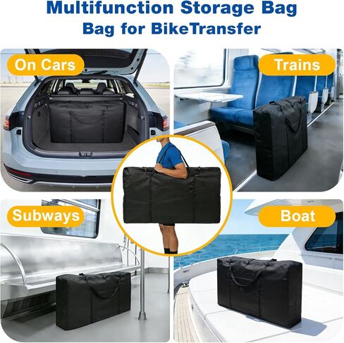 Bike Travel Bag - Upgraded Portable Folding Bike Travel Bag, Waterproof Transport Storage Bag for 26-29 Inch Mountain Bikes, 55.11"×10.82"×31.29 " in Saudi Arabia
