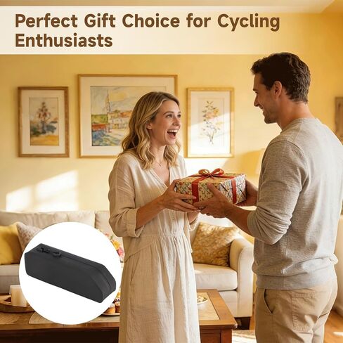 إطار دراجة وحقيبة أنبوبية علوية، مقاومة للماء مع هيكل من مادة TPU، مقاومة للصدمات، تناسب حصى الطريق MTB، سحاب سريع التثبيت، تصميم ضيق، أسود، 8.7 × 2.6 × 2.2 بوصة in Kuwait