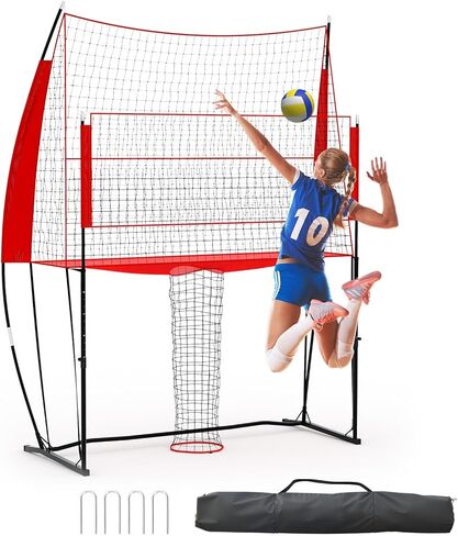 IDEALHOUSE Portable Volleyball Net 8x11 FT, Height Adjustable Volleyball Equipment with Carry Bag, Easy Setup Training Net for Indoor, Outdoor, Beach, Backyard in Saudi Arabia