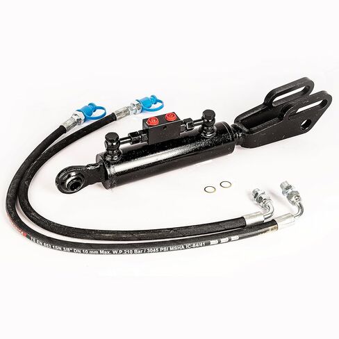 قطع غيار الوصلة الجانبية الهيدروليكية الهولندية 2.36 بوصة/1.57 بوصة – 3.94 بوصة السكتة الدماغية – الحد الأدنى للطول 17.7 بوصة، الحد الأقصى للطول 21.7 بوصة – مع صمام قفل وخراطيم 33.5 بوصة – مطلية باللون الأسود – تناسب الجرارات in Kuwait