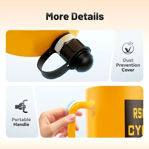 50T Hydraulic Cylinder Jack, Solid Ram Hydraulic Cylinder 6"/150mm Stroke Single Acting Portable Hydraulic Solid Jack Industrial Lifting Jack Ram in Kuwait