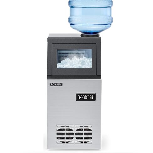 ROVSUN 150LBS/24H Commercial Ice Maker Machine with 2 Water Inlets, Undetcounter Ice Machine with 24lbs Storage Bin, Ice Scoop & Water Filter for Home Office Restaurant Bar Cafe in Kuwait