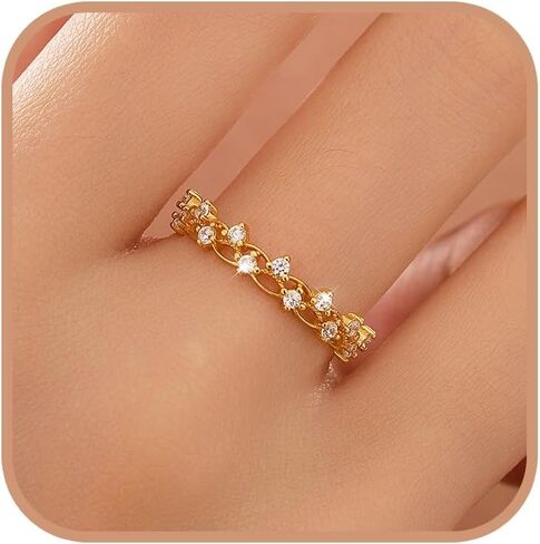 CZ Wive Twisted Ring للنساء ، 925 Sterling Silver Wraps Hollow Rings لابنة والدة ، 14K الذهب مطلي بالزورق المكعب الخاتم الخاتم الخاتم الخنزير. in Saudi Arabia