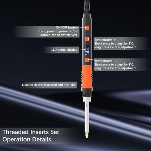 مجموعة أدوات إدراج الحرارة 80 وات مجموعة أدوات إدراج الحرارة أطراف حديدية و220 قطعة إدراجات مترابطة صواميل نحاسية للطباعة ثلاثية الأبعاد والبلاستيك in Kuwait