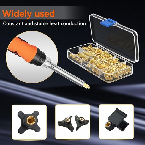 مجموعة أدوات إدراج الحرارة 80 وات مجموعة أدوات إدراج الحرارة أطراف حديدية و220 قطعة إدراجات مترابطة صواميل نحاسية للطباعة ثلاثية الأبعاد والبلاستيك in Kuwait