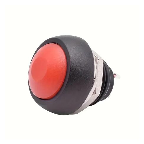 fengpeng 5/10pcs 12mm 2-pin momentary Switch PBS 33B mini Plastic Button Round Head ON-Off Waterproof Power Reset Non Locking(Red,5pcs) in Kuwait