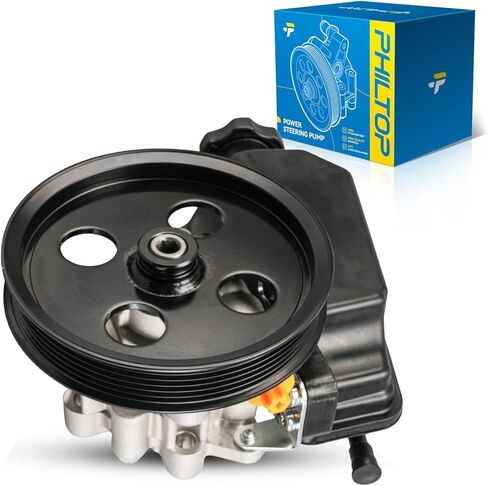 PHILTOP Power Steering Pump with Pulley, Compatible with 2008-2010 Grand Cherokee/Commander 3.7/4.7L, Replace # 20-2205, 52089339AD, 202205 in Kuwait