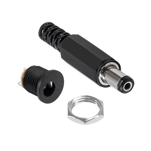 fengpeng Durable 10Pcs DC Power Plug Male Female Jack Socket Nut Panel Mount Connectors Set 5.5x2.1mm 3.5x1.3mm 2.1 .5mm Connector in Kuwait