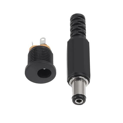 fengpeng Durable 10Pcs DC Power Plug Male Female Jack Socket Nut Panel Mount Connectors Set 5.5x2.1mm 3.5x1.3mm 2.1 .5mm Connector in Kuwait