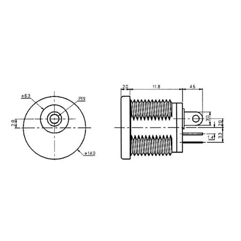 Fengpeng 10 قطع مقبس تيار مستمر 5.5*2.1 in Kuwait