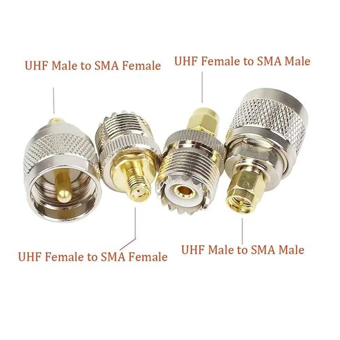 fengpeng 1PCS UHF Female to SMA Adapter RF Coaxial Coax Adapters to Male Connector SO239 for CB Radio Ham Station(UHF Plug to SMA Plug) in Kuwait