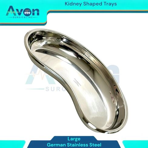Procedure Kidney Basin Emesis Basin Small, Medium, Large - Reusable & Autoclave Safe, Dental Laboratory, Instrument Kidney Tray - German Stainless Steel CE (3 Pack) in Kuwait