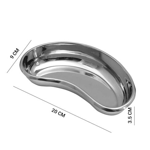 8" Stainless Steel Kidney Tray, Basin Emesis Bowl for Soiled Dressings, Reusable Dental Lab Instruments, Metal Kidney Dish in Saudi Arabia