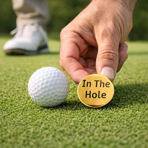 Golf Ball Marker for Men and Women 3Pcs Gold Novelty Golf Ball Markers with Funny Words, Unique Golf Gifts for Golfer Bag Putter Greens Driver Used Balls in Saudi Arabia
