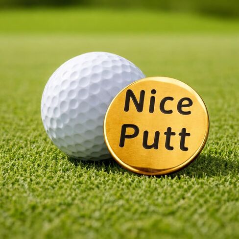 Golf Ball Marker for Men and Women 3Pcs Gold Novelty Golf Ball Markers with Funny Words, Unique Golf Gifts for Golfer Bag Putter Greens Driver Used Balls in Saudi Arabia