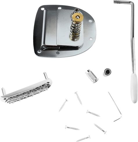 Electric Guitar Bridge Tailpiece Kit, Jazz Guitar Bridge Replacement, Metal Bridge Tailpiece with Screws and Accessories, Semi Hollow Jazz Guitar Alternative for Electric in Kuwait