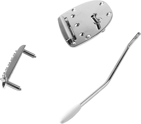 Electric Guitar Bridge Tailpiece Kit, Jazz Guitar Bridge Replacement, Metal Bridge Tailpiece with Screws and Accessories, Semi Hollow Jazz Guitar Alternative for Electric in Kuwait