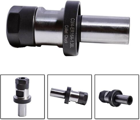 TTS 34 ER16 Collet Chuck Tool Holder With Groove, Extension Straight Shank Tool Holder Collet Chuck For 3/16 1/2 Clamping Range in Saudi Arabia