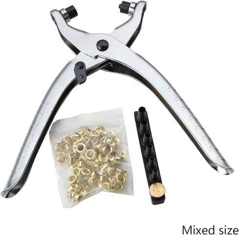 Grommet Eyelet Pliers Craft Fastener Grommet Tool Kit for Fastening Replace Snap Tool for 2mm,2.5mm,3mm,3.5mm,4mm,4.5mm in Kuwait