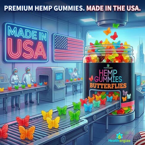 Hemp Gummies for Deep Sleep-Calm Night Relaxing Days-Hemp Gummy Butterfly Edibles-Made in USA-96 Count in Kuwait