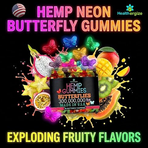 Hemp Gummies for Deep Sleep-Calm Night Relaxing Days-Hemp Gummy Butterfly Edibles-Made in USA-96 Count in Kuwait