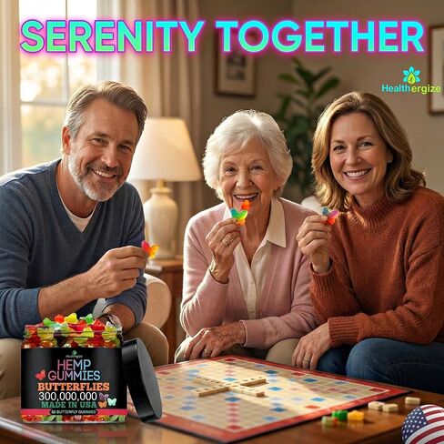 Hemp Gummies for Deep Sleep-Calm Night Relaxing Days-Hemp Gummy Butterfly Edibles-Made in USA-96 Count in Kuwait