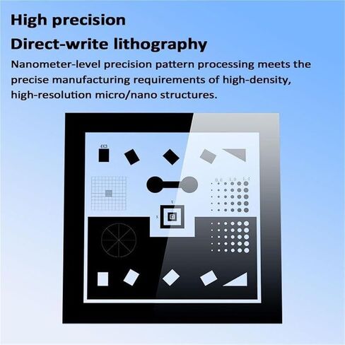 2D Calibration Plate with Multi-Graphic Calibration Strip, Microscope Resolution Test Chart, 0.5um High-Precision Direct-Write Lithography, Light Transmittance 90% in Saudi Arabia