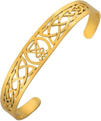EUEAVAN Leviathan Cross Bracelet Sigil of Lucifer Bracelet Seal of Satan Bangle Celtic Knot Cuff Bracelet Brimstone Seal Satanic Demon Gothic Jewelry Amulet Women Men in Saudi Arabia