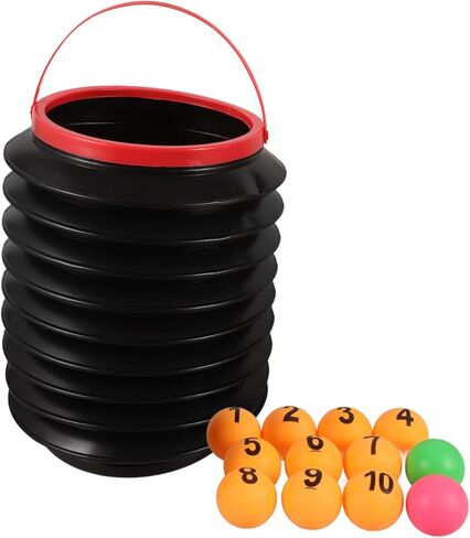 Mipcase Set of Plastic Numbered Lottery Balls for Party Games Small Seamless Raffle Balls with Bucket Fun Game Props for Raffles Drawings and Activities in Saudi Arabia