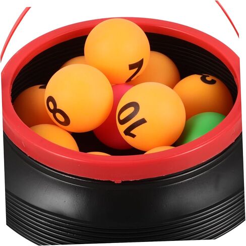 Mipcase Set of Plastic Numbered Lottery Balls for Party Games Small Seamless Raffle Balls with Bucket Fun Game Props for Raffles Drawings and Activities in Saudi Arabia